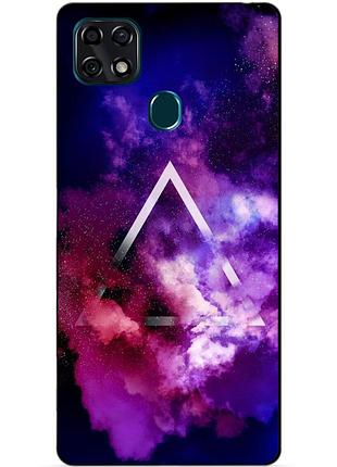 Чехол силиконовый бампер для zte blade 20 smart с рисунком космос галактика