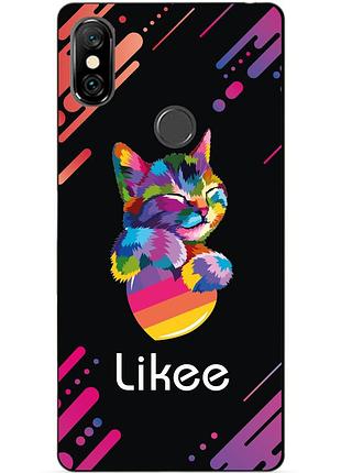 Силіконовий бампер чохол для xiaomi redmi note 6 pro з малюнком likee