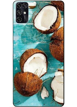 Силіконовий чохол бампер для zte blade v2020 smart з малюнком кокоси