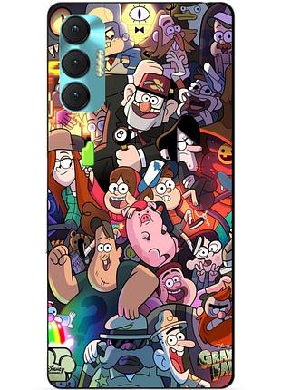 Силиконовий бампер чохол для tecno spark 8p з рисунком gravity falls