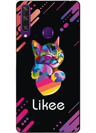 Силіконовий чохол бампер для huawei y6p з малюнком likee