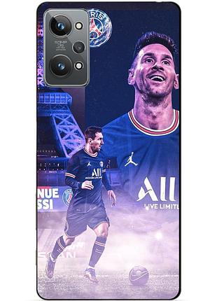 Силиконовый чехол бампер для realme gt2 с рисунком messi psg месси
