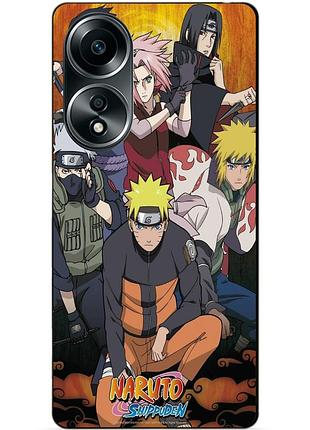 Силіконовий бампер чохол для oppo a58 з малюнком naruto аніме наруто