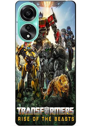 Силиконовый чехол бампер для oppo a78 звероботы трансформеры transformers