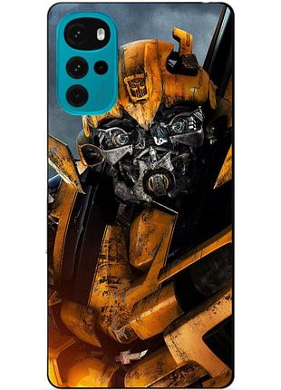 Силиконовый чехол бампер для motorola moto g22 с рисунком бамблби bumblebee трансформеры