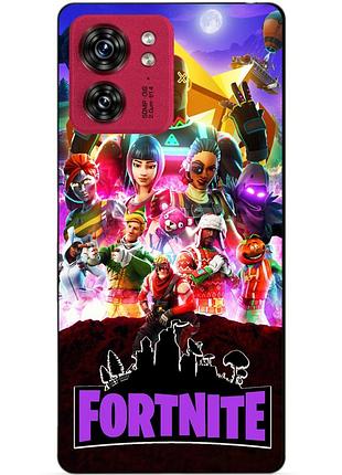 Силіконовий чохол бампер для motorola edge 40 з малюнком fortnite фортнайт