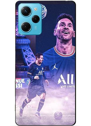 Силіконовий чохол бампер для xiaomi redmi note 12 pro speed edition з малюнком messi psg мессі