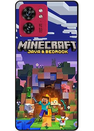 Силіконовий чохол бампер для motorola edge 40 з картинкою майнкрафт minecraft