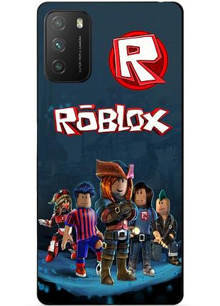 Силіконовий бампер чохол для xiaomi poco m3 з малюнком roblox