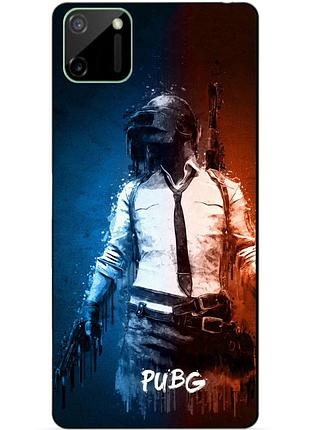 Силиконовый чехол бампер для realme c11 с рисунком pubg