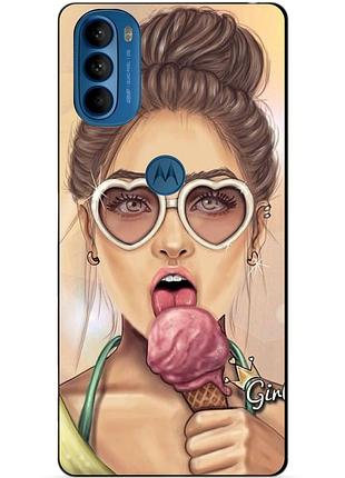 Силіконовий чохол бампер для motorola moto g31 з малюнком морозиво