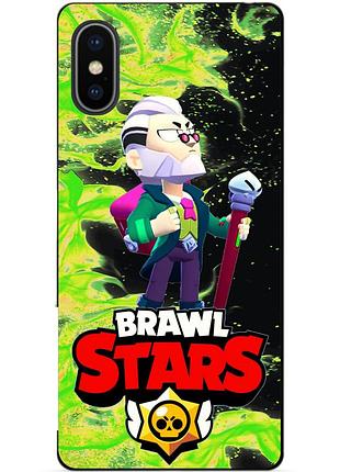 Силиконовый чехол бампер для iphone xs с героем бравл байрон