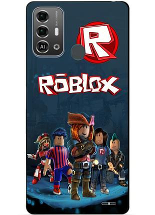 Силиконовый бампер чехол для zte blade a53 pro с рисунком roblox роблокс