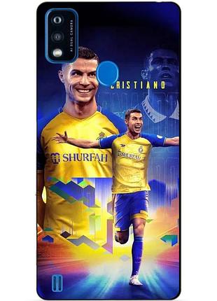 Силіконовий чохол бампер для zte blade a51 з малюнком роналдо аль наср ronaldo