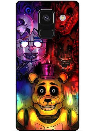 Силіконовий бампер чохол для samsung a8 plus з малюнком freddy фредді аніматроніки