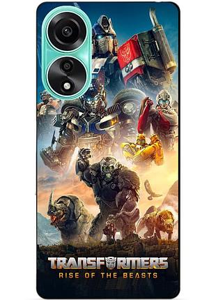 Силіконовий чохол бампер для oppo a78 з картинкою звіробої трансформери transformers