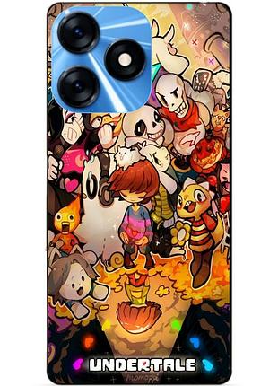 Силиконовый чехол бампер для tecno spark 10 с рисунком андертейл undertale