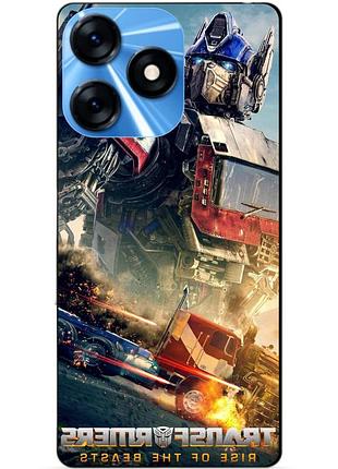 Силиконовый чехол бампер для tecno spark 10 с рисунком оптимус прайм трансформеры