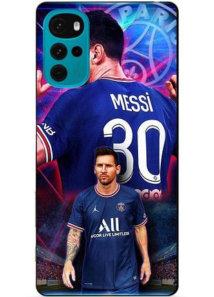 Силіконовий чохол бампер для motorola moto g22 з малюнком мессі псж messi
