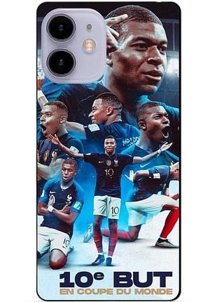 Силиконовый бампер чехол для iphone 11 с рисунком мбаппе франция mbappe