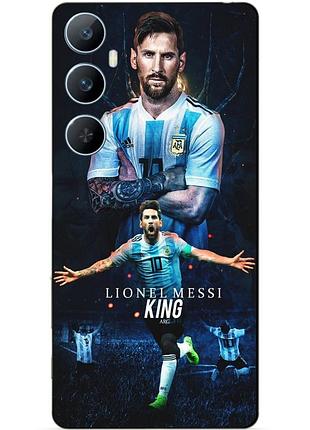Чехол силиконовый бампер для realme c65 с рисунком messi аргентина месси