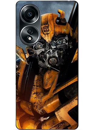 Силиконовый бампер чехол для oppo a58 с рисунком трансформеры transformers звероботы 4
