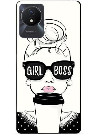 Силіконовий чохол бампер для vivo y02 з малюнком girl boss