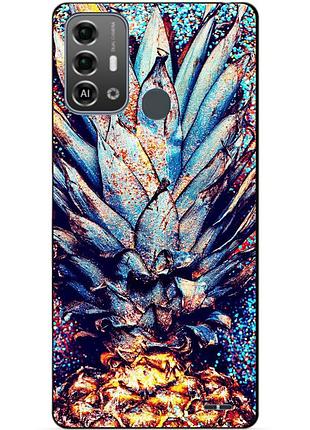 Силиконовый бампер чехол для zte blade a53 pro с рисунком ананас