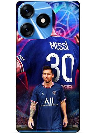 Силіконовий чохол бампер для tecno spark 10 з малюнком мессі псж messi