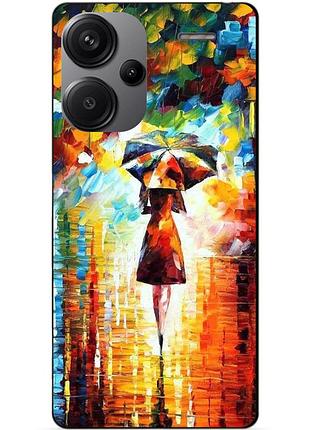 Чехол силиконовый бампер для xiaomi redmi note 13 pro plus 5g с рисунком прогулка