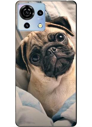 Силіконовий чохол бампер для zte blade v50 vita з малюнком фото мопс