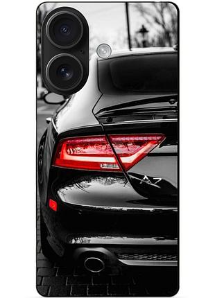 Чехол силиконовый бампер для iphone 16 с рисунком audi ауди машина авто