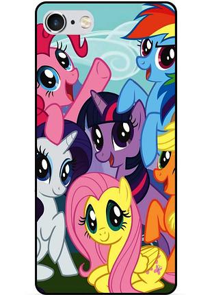 Силиконовый бампер чехол для iphone 6 с рисунком мой маленький пони my little pony