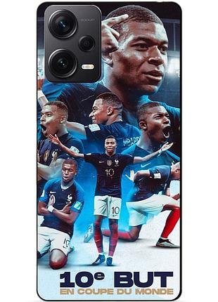 Силиконовый бампер чехол для xiaomi redmi note 12 pro plus с рисунком мбаппе франция mbappe