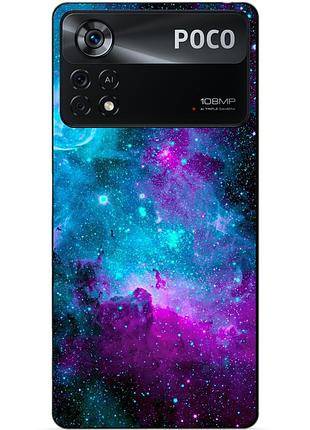 Силіконовий бампер чохол для xiaomi poco x4 pro 5g з малюнком галактика