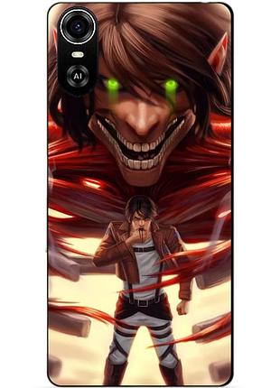 Силіконовий бампер чохол для zte blade a31 plus з малюнком attack on titan