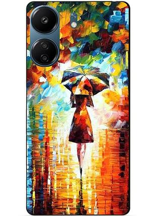 Силіконовий чохол бампер для xiaomi redmi 13c з малюнком прогулянка