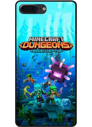 Силіконовий чохол бампер для iphone 7 plus з малюнком майнкрафт minecraft