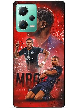 Силіконовий бампер чохол для xiaomi redmi note 12 5g з малюнком мбаппе псж mbappe