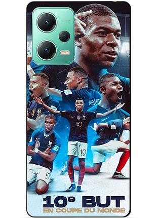 Силіконовий бампер чохол для xiaomi redmi note 12 5g з малюнком мбаппе франція mbappe