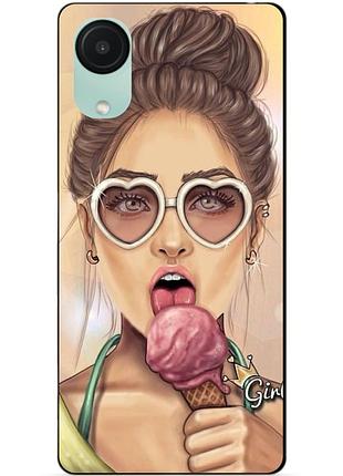 Силіконовий чохол бампер для samsung a03 core з малюнком морозиво