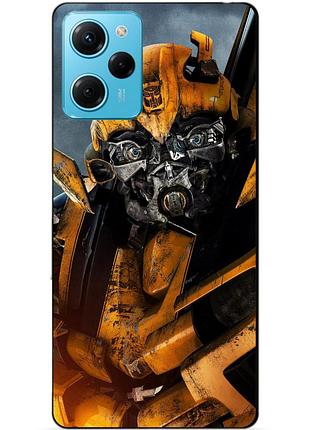Силиконовый чехол бампер для xiaomi redmi note 12 pro speed edition с рисунком бамблби bumblebee трансформеры