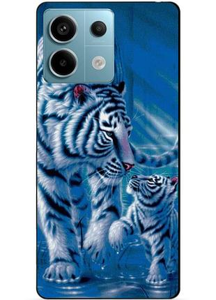 Силіконовий чохол бампер для xiaomi redmi note 13 pro 5g з малюнком тигри