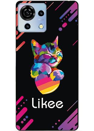 Чехол силиконовый бампер для zte blade v50 vita с рисунком likee лайки