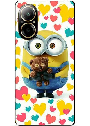 Чехол силиконовый бампер для realme c67 с рисунком миньон боб minion