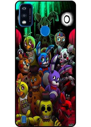 Чехол силиконовый бампер для zte blade a51 с рисунком freddy фредди аниматроники