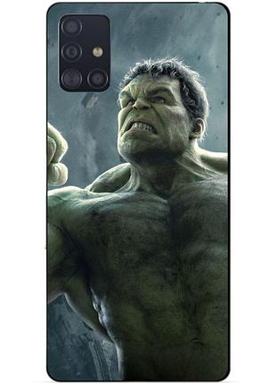 Силіконовий чохол бампер для samsung a71 з малюнком халк marvel hulk