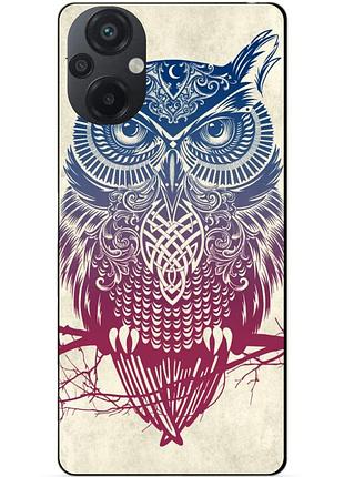 Силиконовый бампер чехол для xiaomi poco m5 с рисунком сова