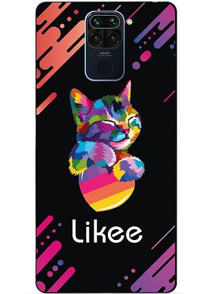Силіконовий чохол бампер для xiaomi redmi note 9 з малюнком likee лайки