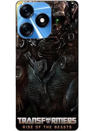 Силиконовый чехол бампер для tecno spark 10 с рисунком оптимус праймал звероботы трансформеры transformers